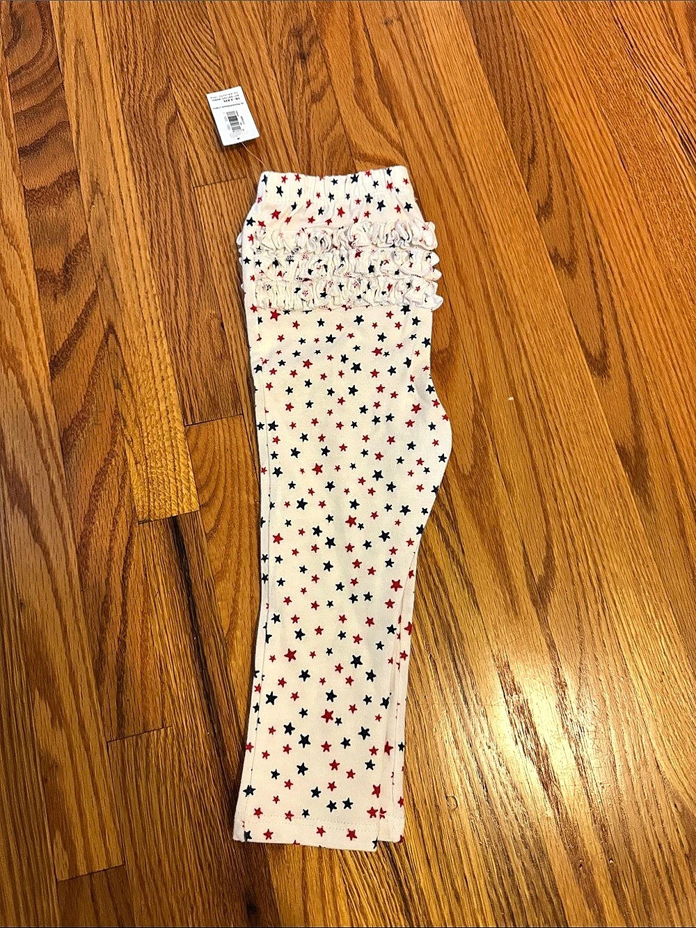 Old Navy Star Print Ruffle Leggings Girls 18-24M